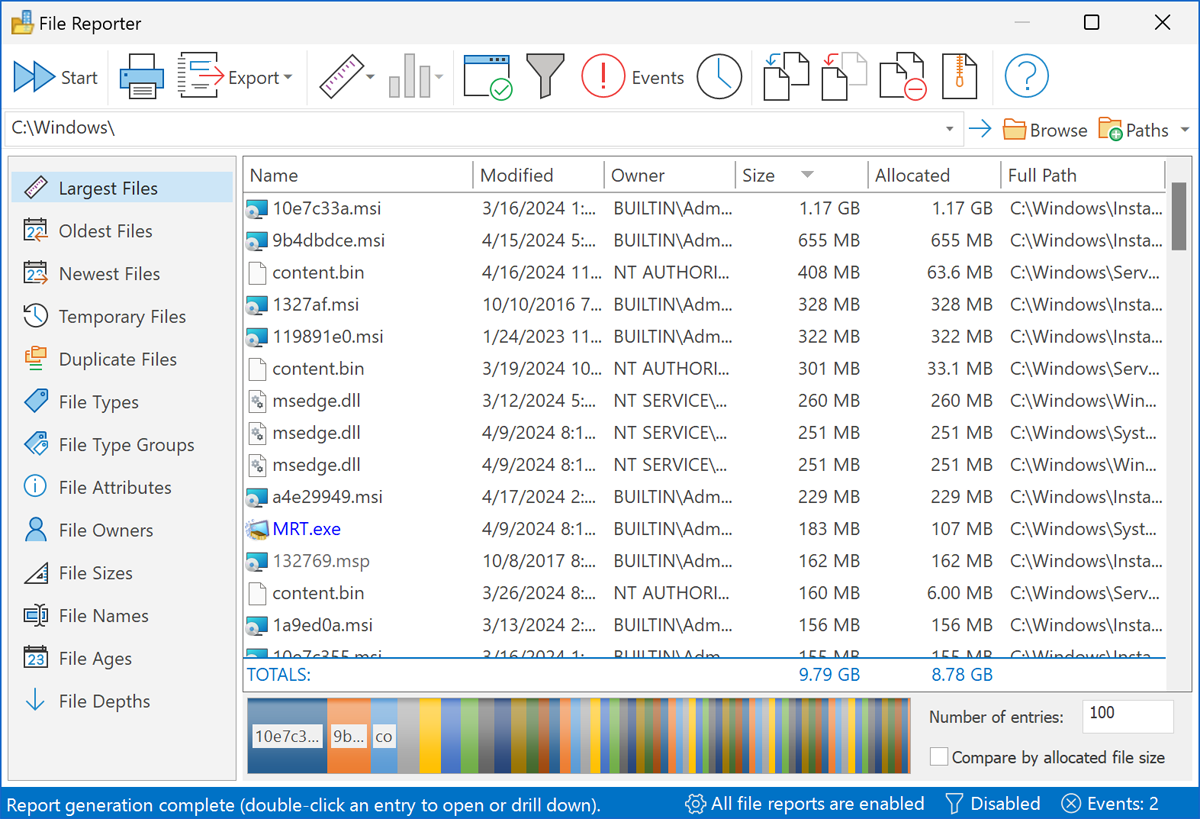 largest-files-report-foldersizes